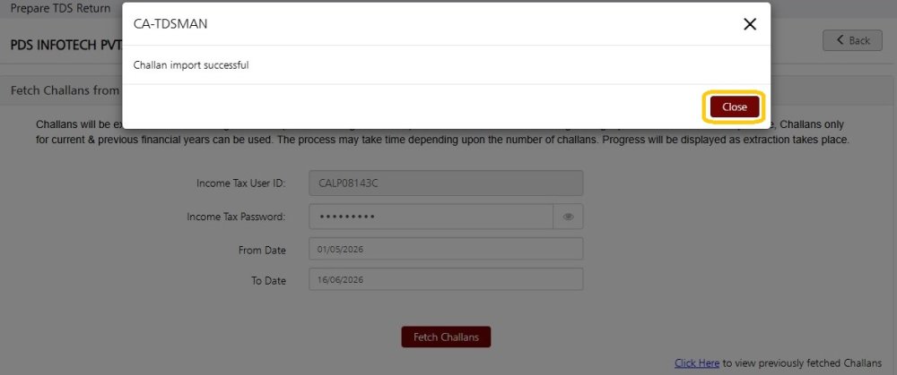 Fetch Challans From It Portal 5