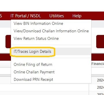 IT/Traces Login Details