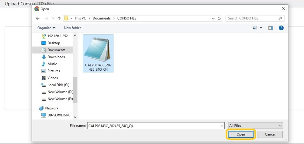 Open Conso File