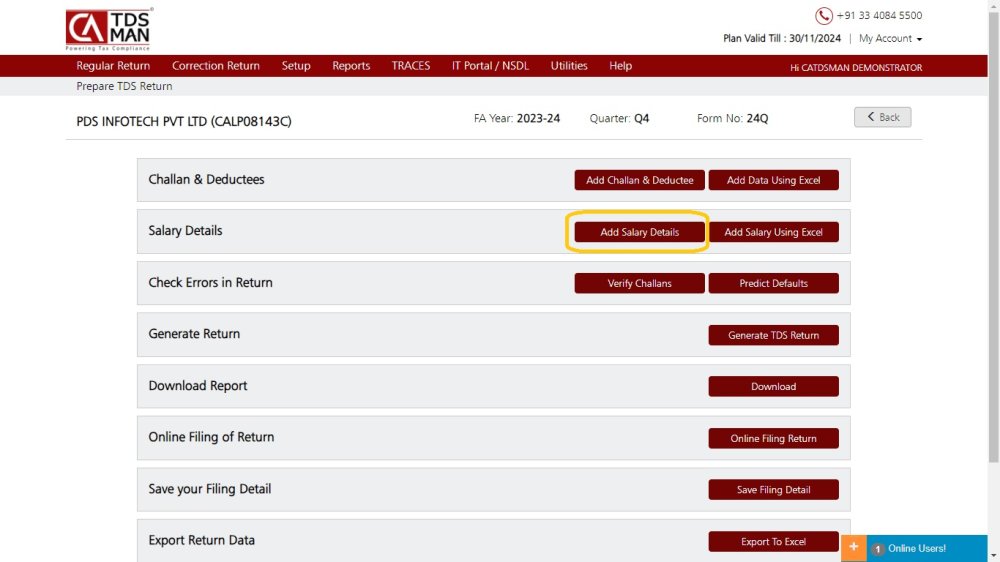 24Q - Add Salary Details