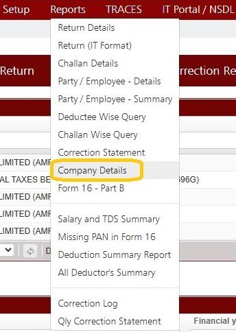 Reports - Company Details