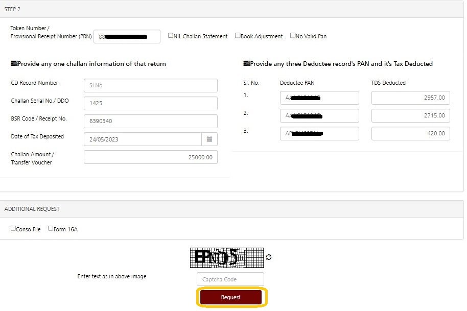 Request for Defaults / Justification Report Fig 2