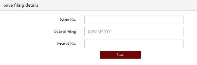 Save Filing Details - Correction Return
