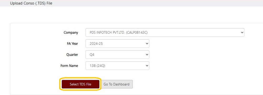 Select TDS File