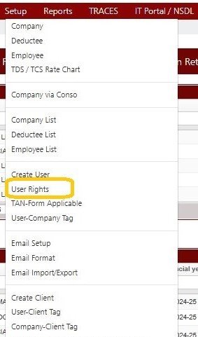 Setup - User Rights