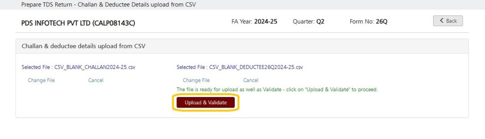 Upload & Validate CSV