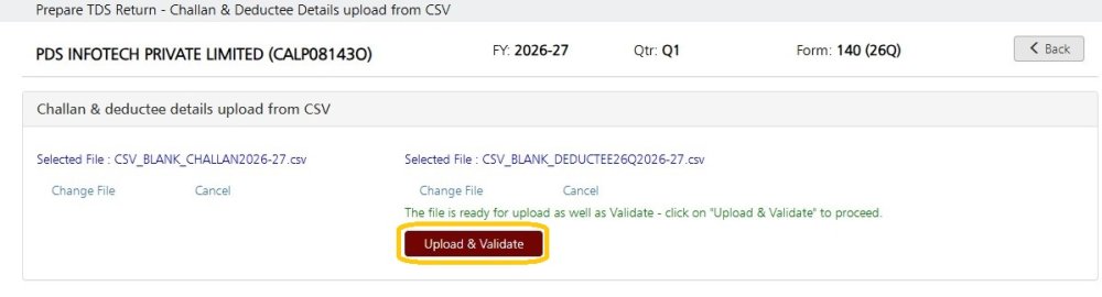 Upload & Validate CSV