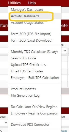 Utilities - Activity Dashboard