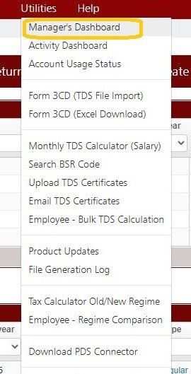 Utilities - Manager's Dashboard