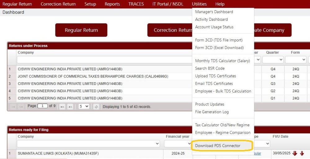 Utilities - Download PDS Connector