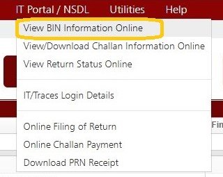 View BIN Information Online