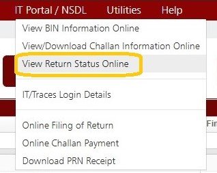 View Return Status Online