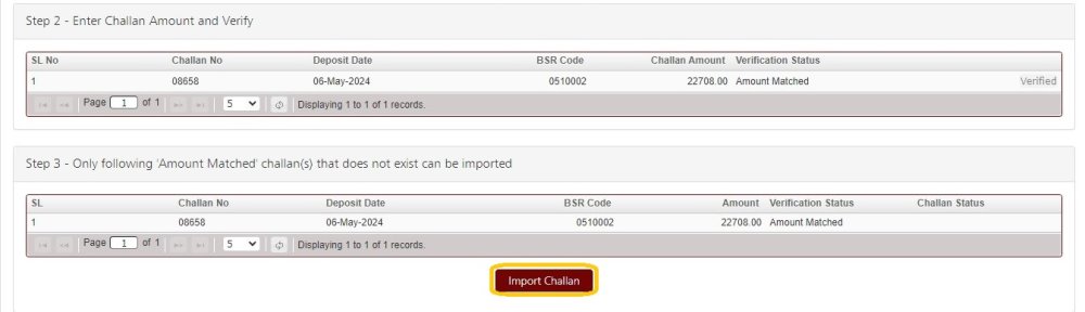 Challan Import - 6