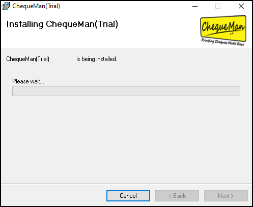 Software Installation – Step 3. chequeman-installation-step-3