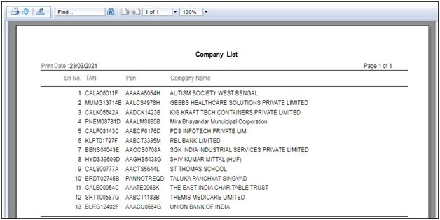 Company List – Summery company-list-summery