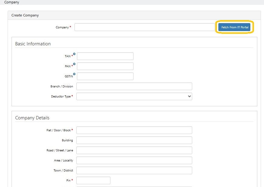 Add Company through IT portal 1