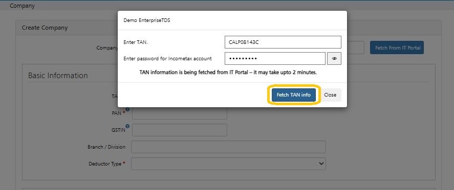 Add Company through IT portal 3