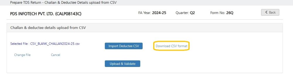 Download Deductee CSV