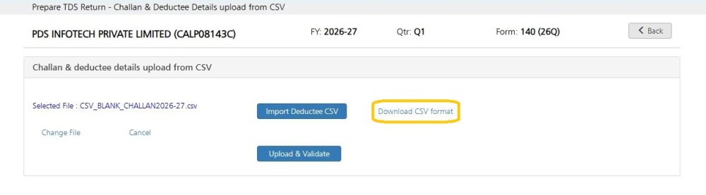 Download Deductee CSV