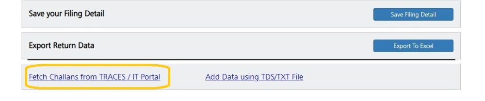 Fetch Challans From Traces/It Portal