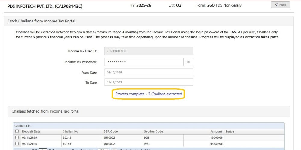 Fetch Challans From It Portal 3