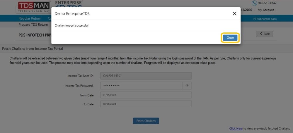 Fetch Challans From It Portal 5