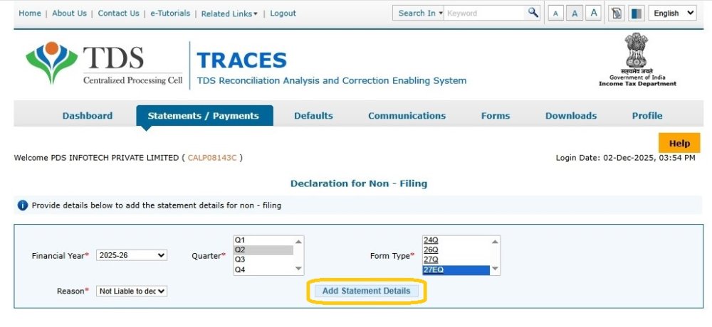 Non-Filling of Return 5