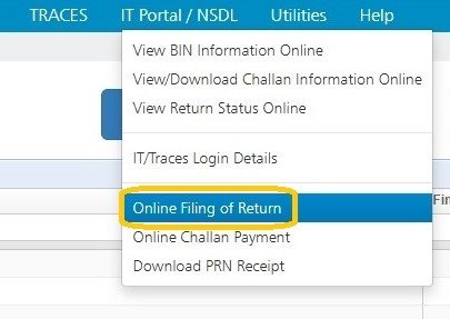 IT Portal/NSDL - Online Filling of Return