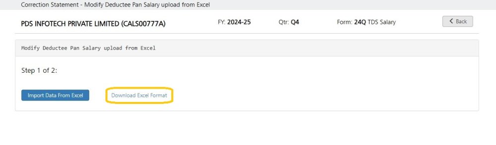 PAN Change Via Excel 2