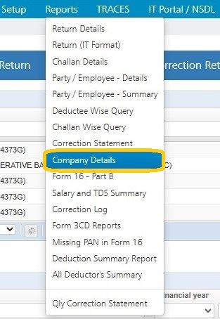 Reports - Company Details