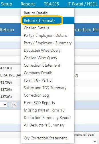 Reports - Return (IT Format)