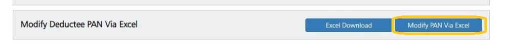 Modify Deductee PAN Via Excel