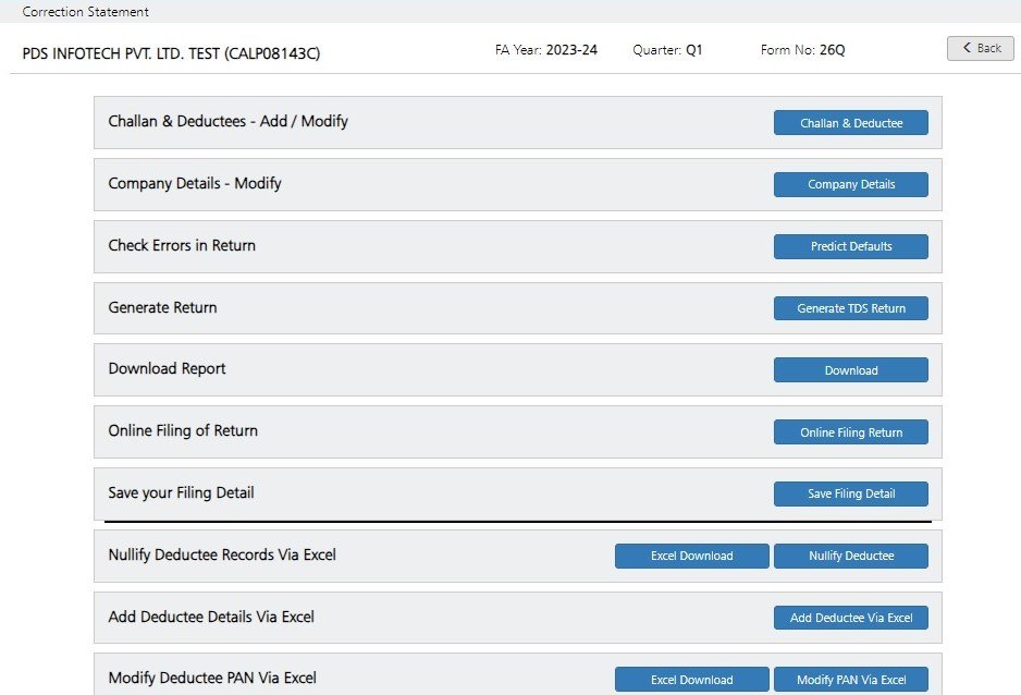 Correction - Dashboard