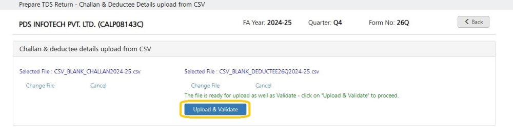 Upload & Validate CSV