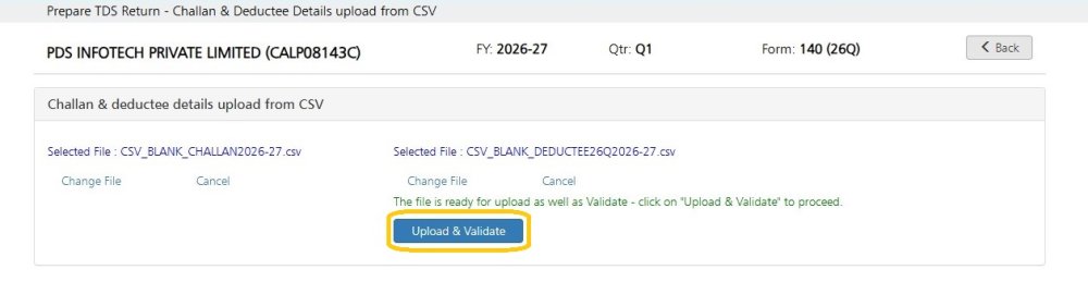 Upload & Validate CSV