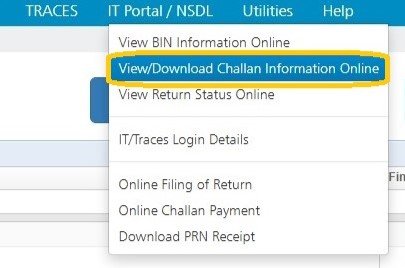 View / Download Challan Information Online