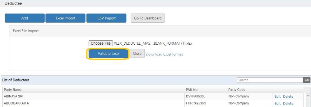 Deductee Add Excel 3