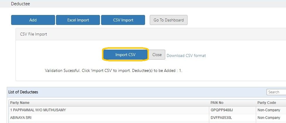 Deductee Add CSV 4