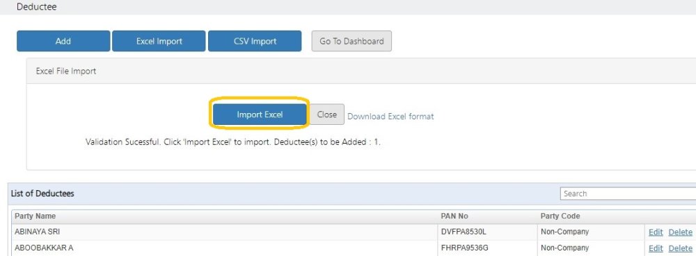 Deductee Add Excel 4