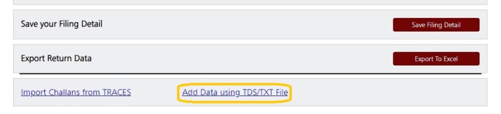 Fig 1 Add Data using TDS or TXT File