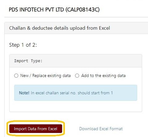 Fig 1 Import Data from Excel