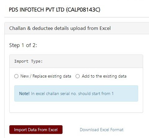 Fig 2 Add Data Using Excel
