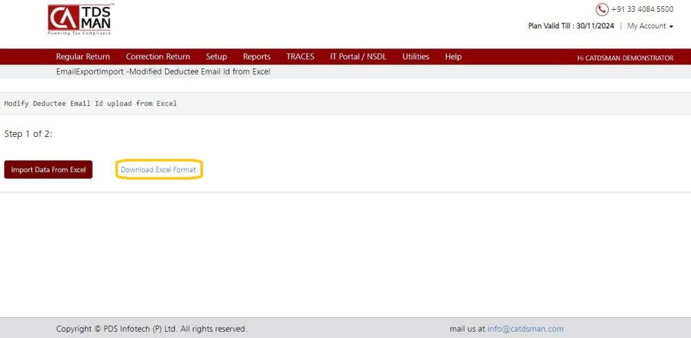 Fig 3 Email Import or Export