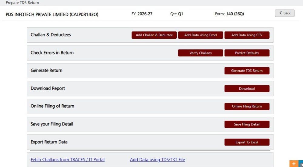 Fig 3 Regular Return - Form 140 (26Q)