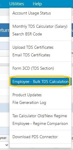 Utilities - Employee - Bulk Tds Calculation utilities-employee-bulk-tds-calculation