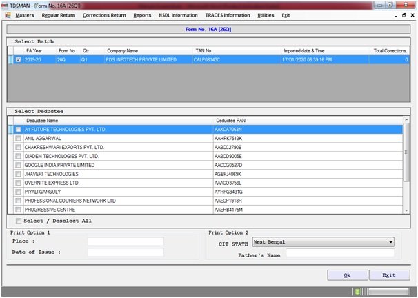 Figure - Certificate for 26Q – Form 16A (Correction Return) figure-certificate-for-26q-form-16a-correction-return
