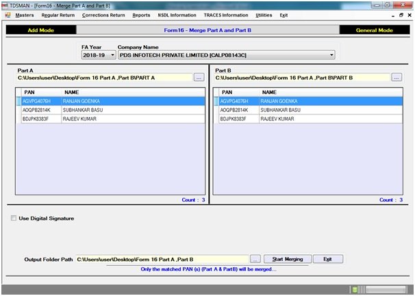 Merging Part A & Part B - TDSMAN Ver. 14.1 - User Manual