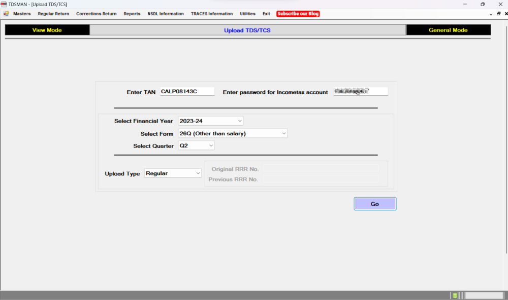 File Return Online - View TDS