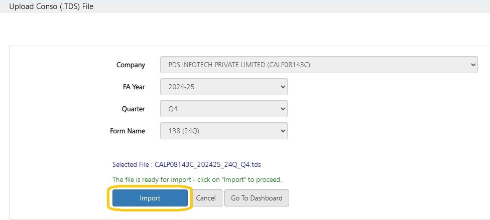 Import Conso File