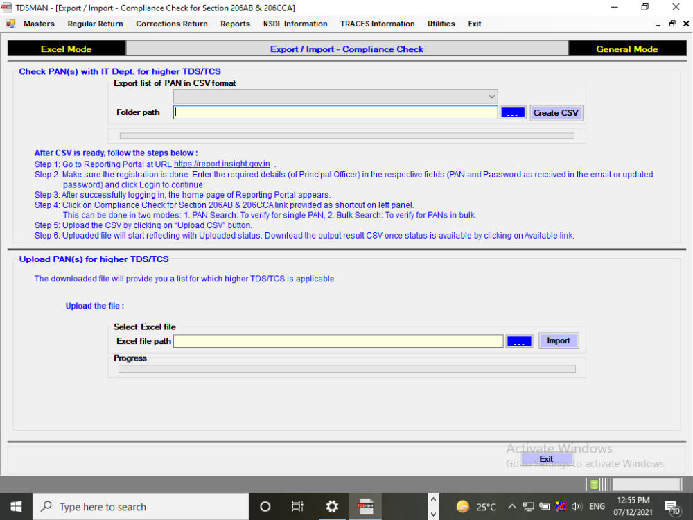 Compliance Check For Section 206AB 206CCA TDSMAN Ver 14 1 User   Import Export Compliance Check 